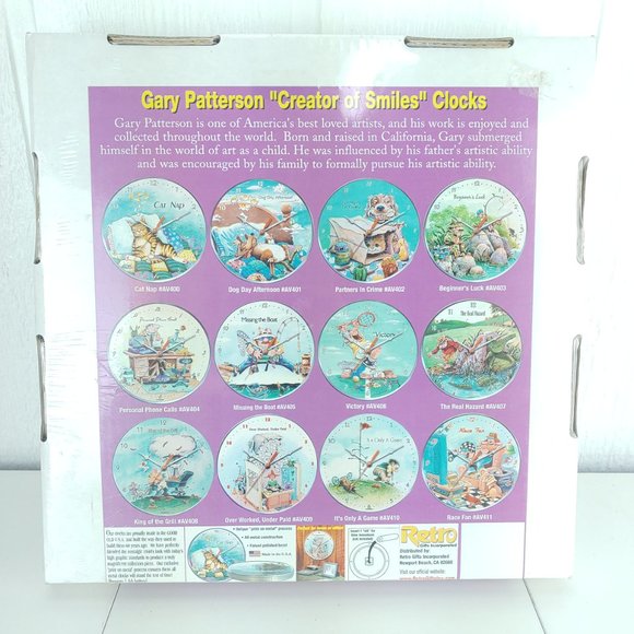 Gary Patterson Creator of Smiles Wall Clock Beginner's Luck Fishing Theme #AV403 - Picture 3 of 7
